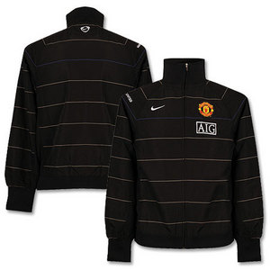 08-09 Manchester United Woven WarmUp Jacket (Black)