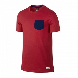 [해외][Order] 16-17 Paris Saint-Germain Authentic Sideline Top - Gym Red/Coastal Blue